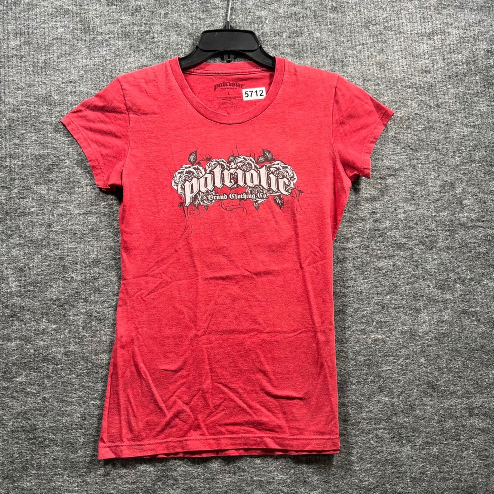 Patriotic Brand Clothing Co American Woman Graphic Tee Red Wings Star Large